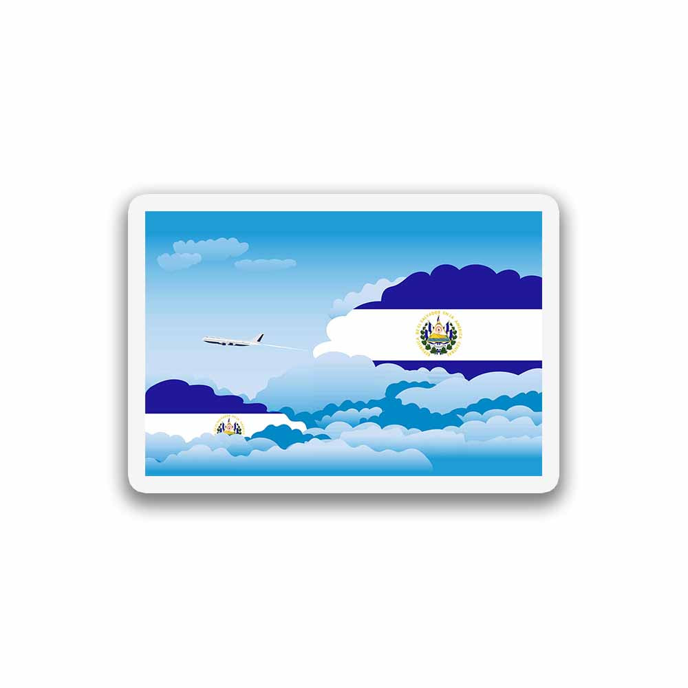 El Salvador Day Clouds Fridge Magnet