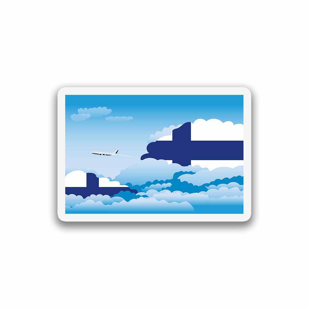 Finland Day Clouds Fridge Magnet