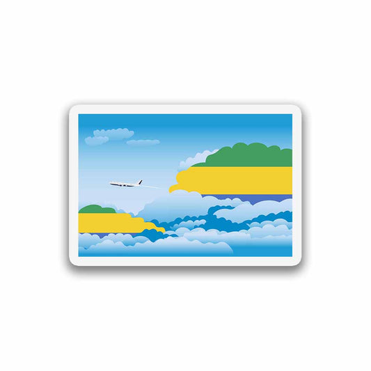 Gabon Day Clouds Fridge Magnet