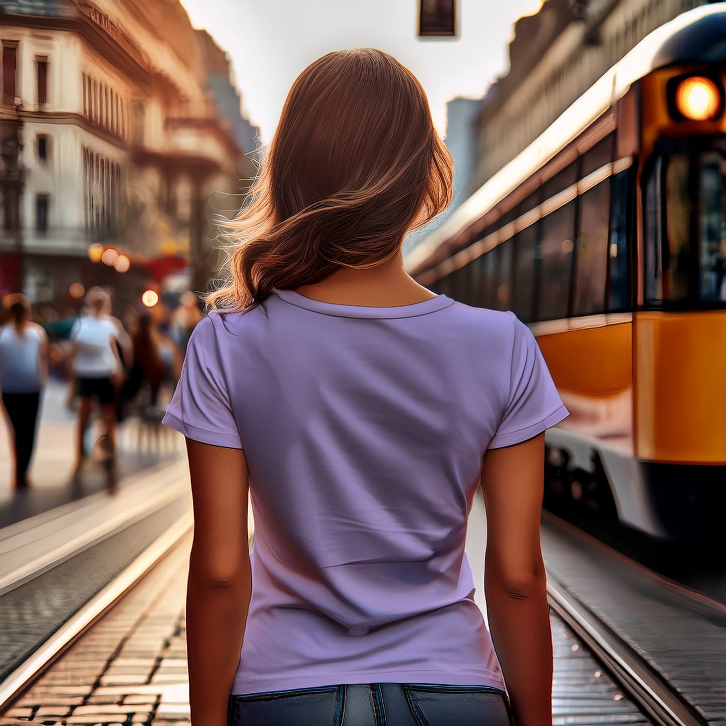 2050 Year Women T-Shirt (Iris Lavender)