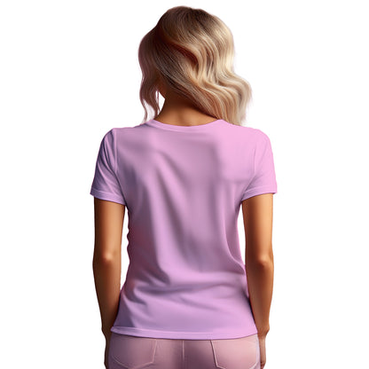 02 Number Women T-Shirt (Light Pink) | Stylish Numeric Graphic Tee