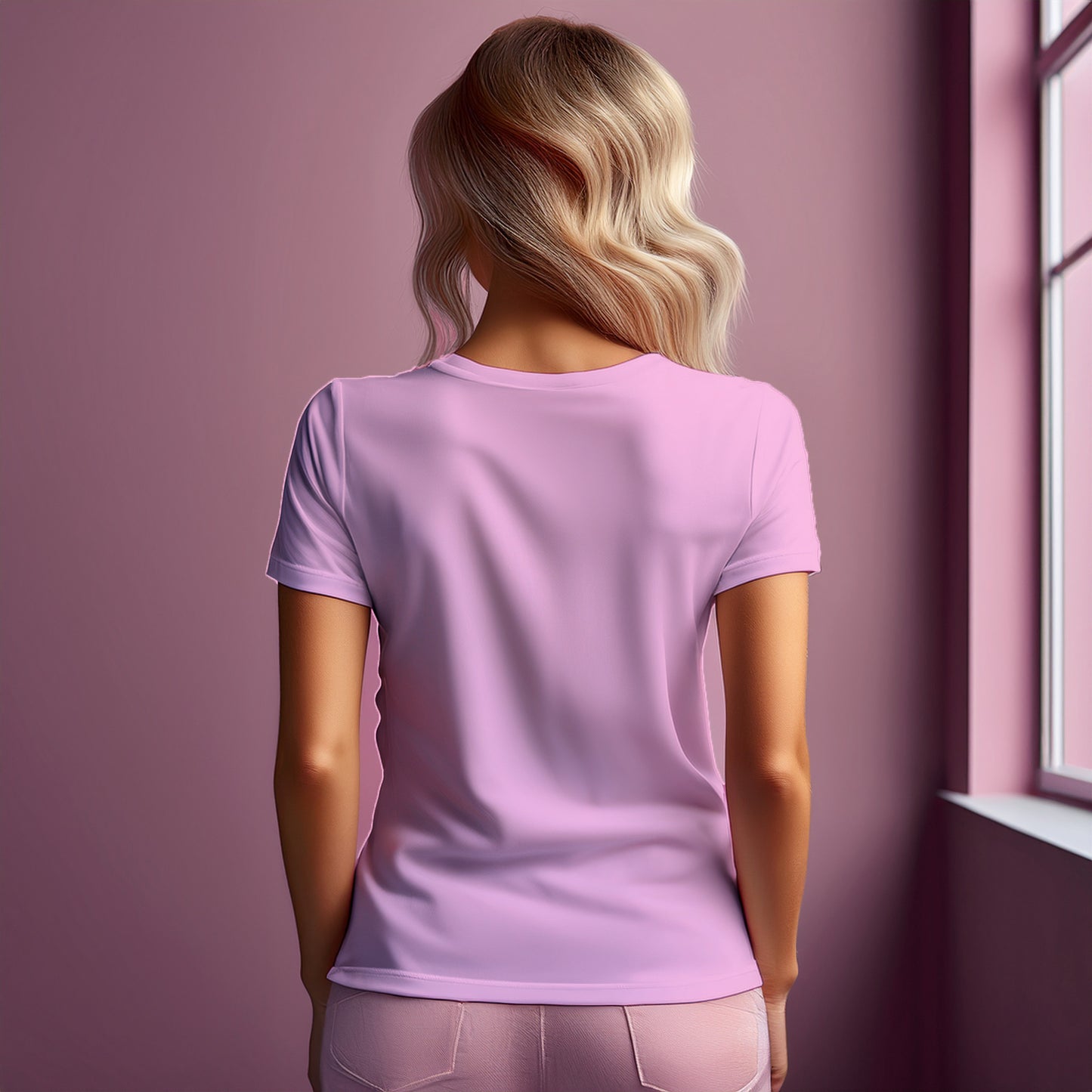 01 Number Women T-Shirt (Light Pink)