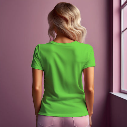90 Number Women T-Shirt (Liril Green) | Stylish Numeric Graphic Tee