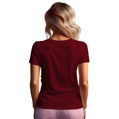 10 Number Women T-Shirt (Maroon) | Stylish Numeric Graphic Tee