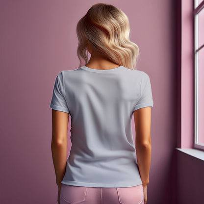 05 Number Women T-Shirt (Melange Grey) | Stylish Numeric Graphic Tee