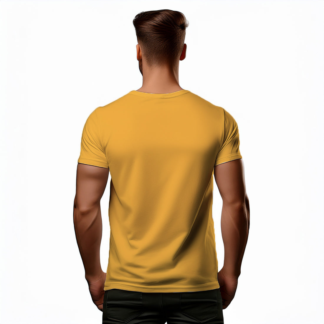 01 Number Men Unisex T-Shirt (Golden Yellow)