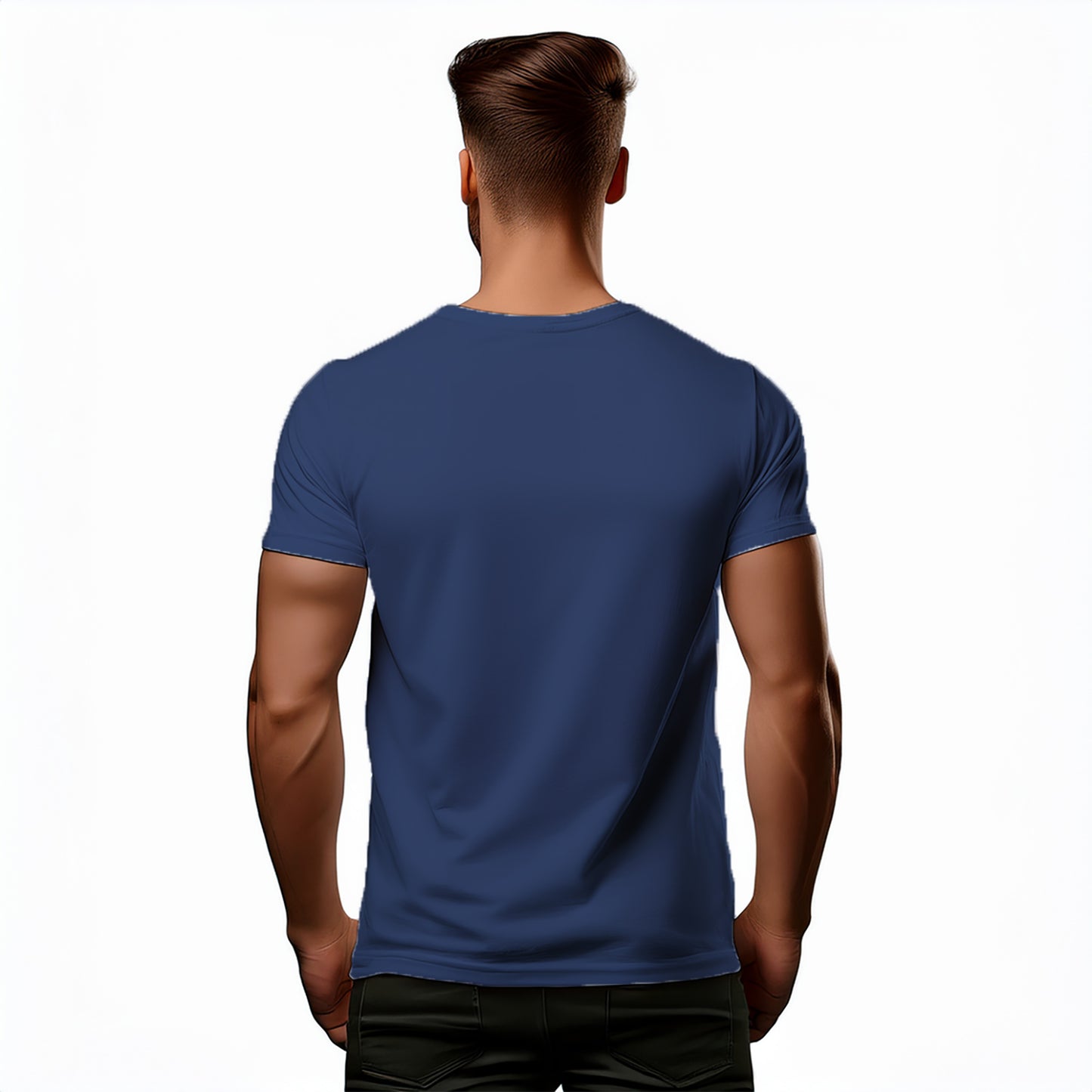 77 Number Men Unisex T-Shirt (Navy Blue)