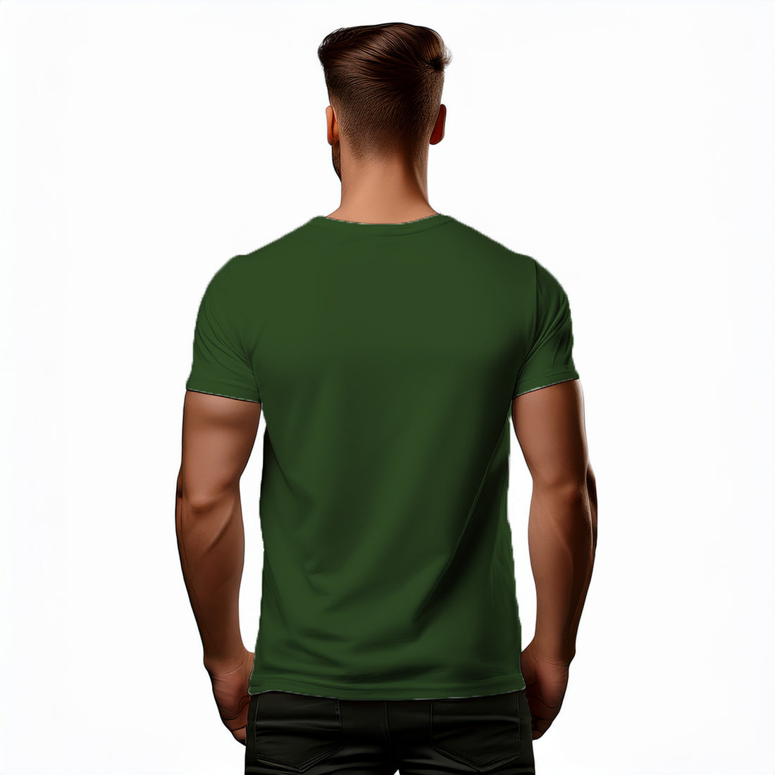 53 Number Men Unisex T-Shirt (Olive Green)