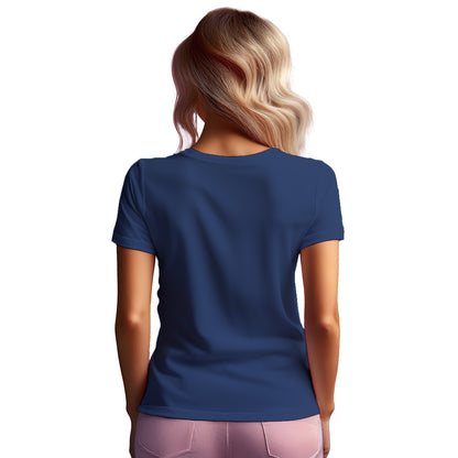 00 Number Women T-Shirt (Navy Blue) | Stylish Numeric Graphic Tee
