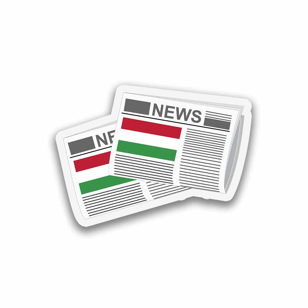 Hungary Newspapers Fridge Magnet
