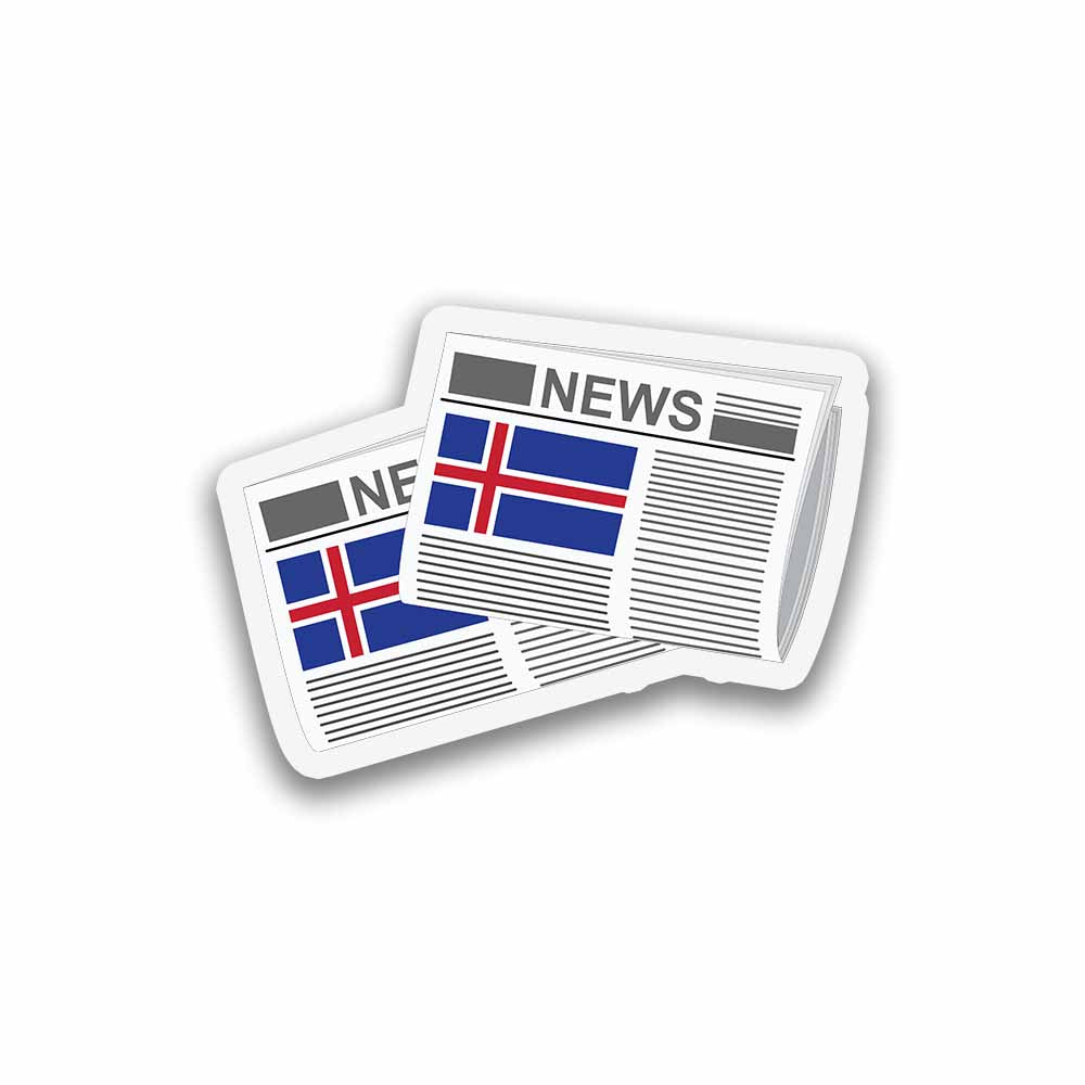 Iceland Newspapers Fridge Magnet
