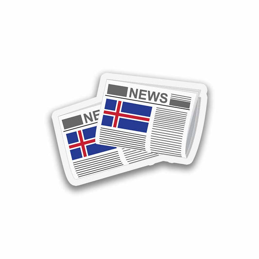 Iceland Newspapers Fridge Magnet