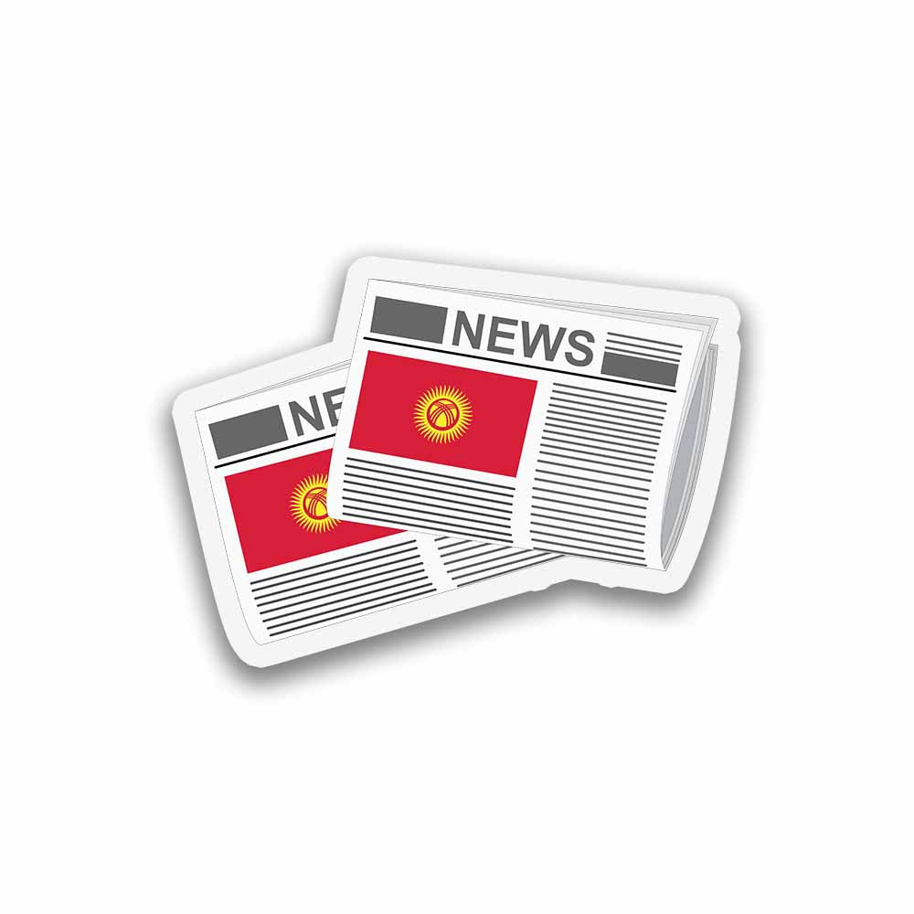 Kyrgyzstan Newspapers Fridge Magnet