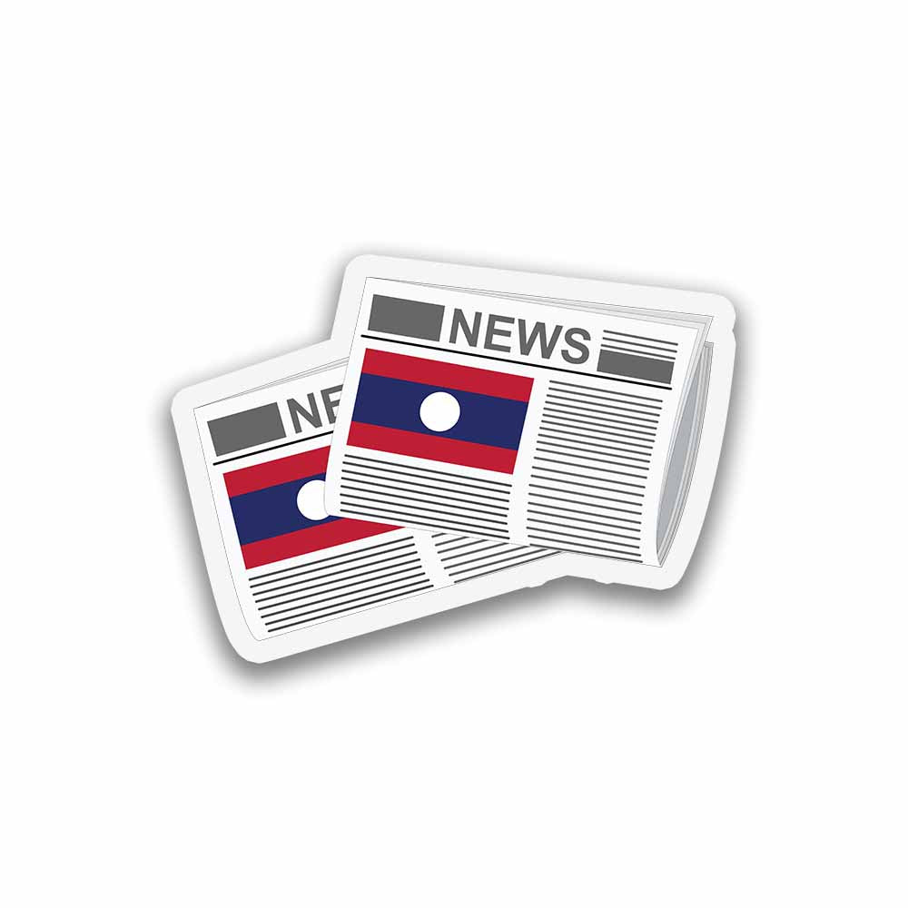 Laos Newspapers Fridge Magnet