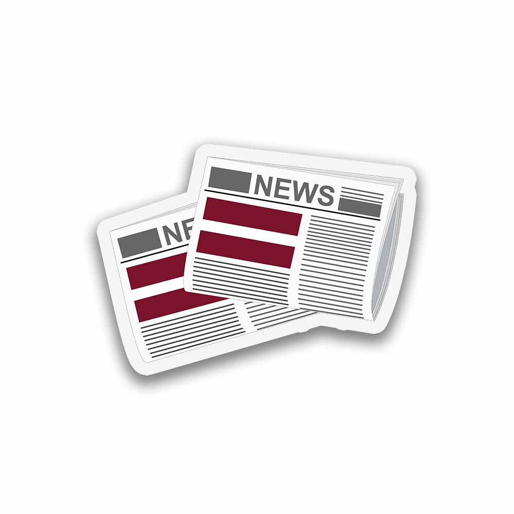 Latvia Newspapers Fridge Magnet