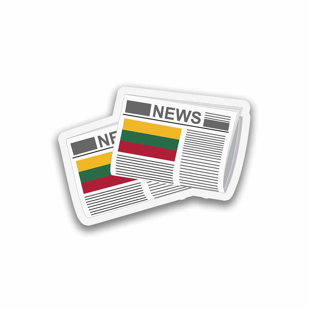 Lithuania Newspapers Fridge Magnet