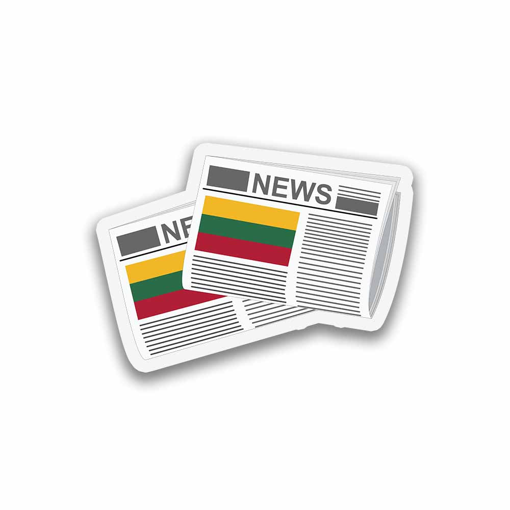 Lithuania Newspapers Sticker