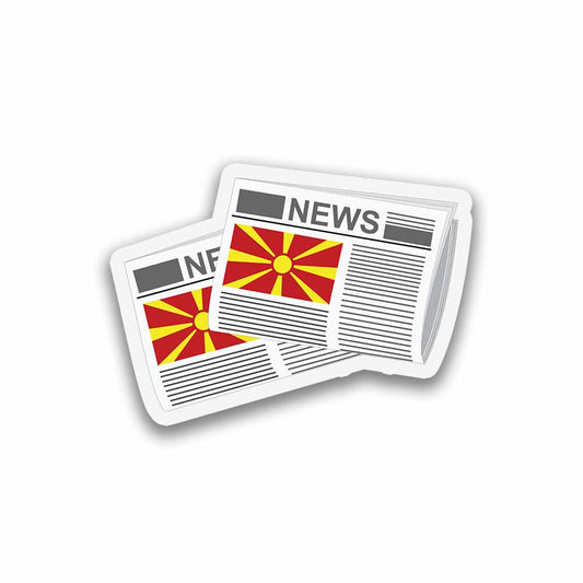 Macedonia Newspapers Fridge Magnet