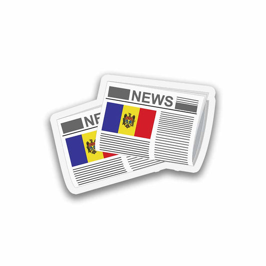 Moldova Newspapers Fridge Magnet