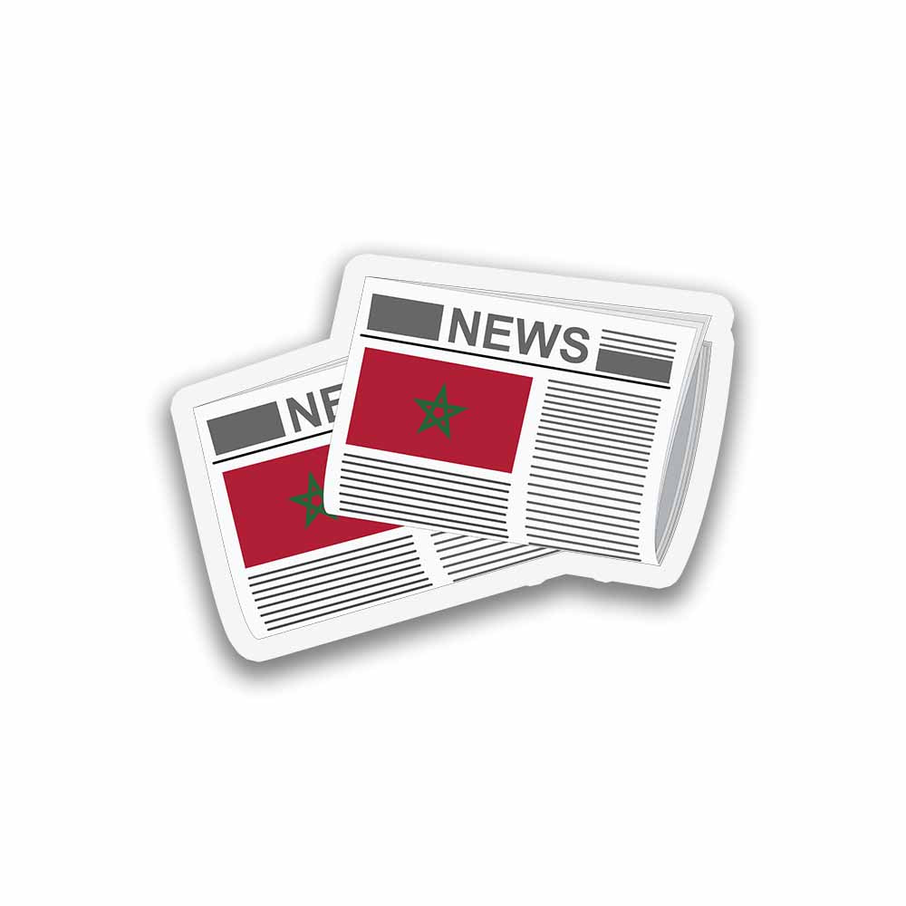 Morocco Newspapers Fridge Magnet