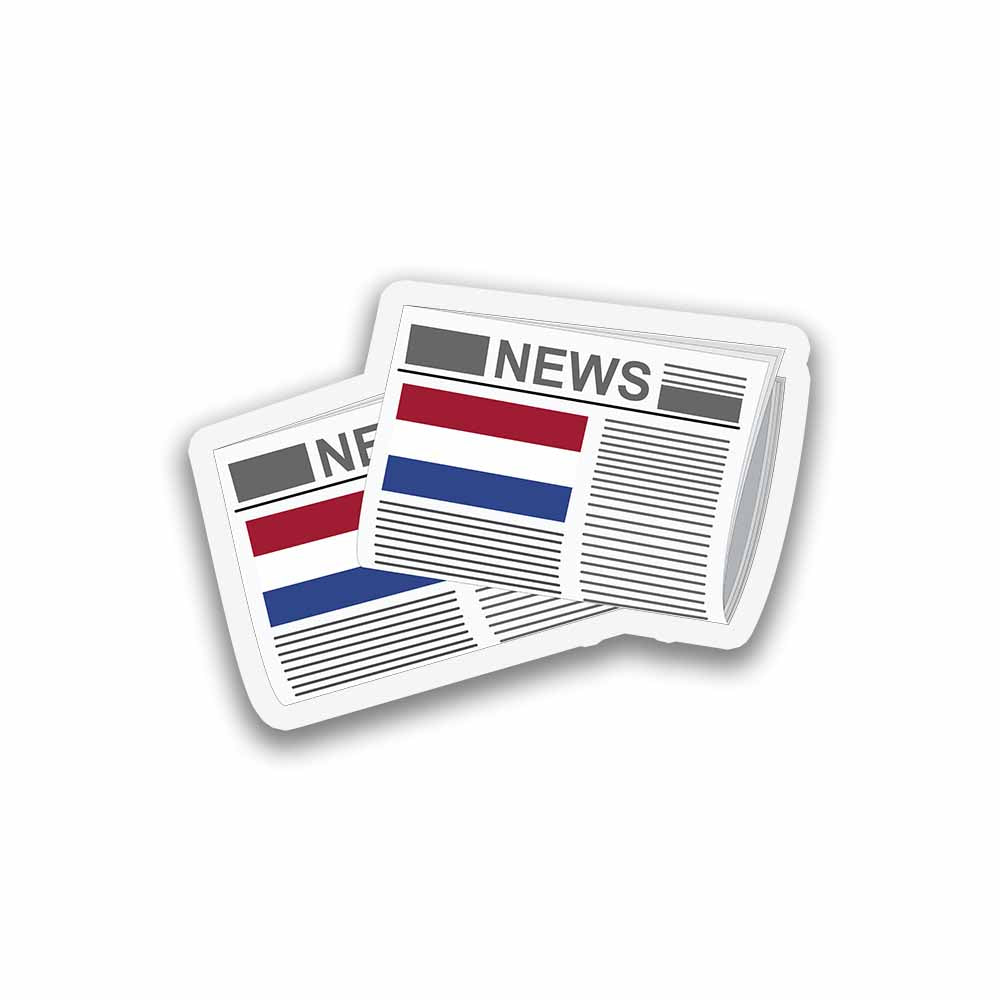 Netherlands Newspapers Fridge Magnet