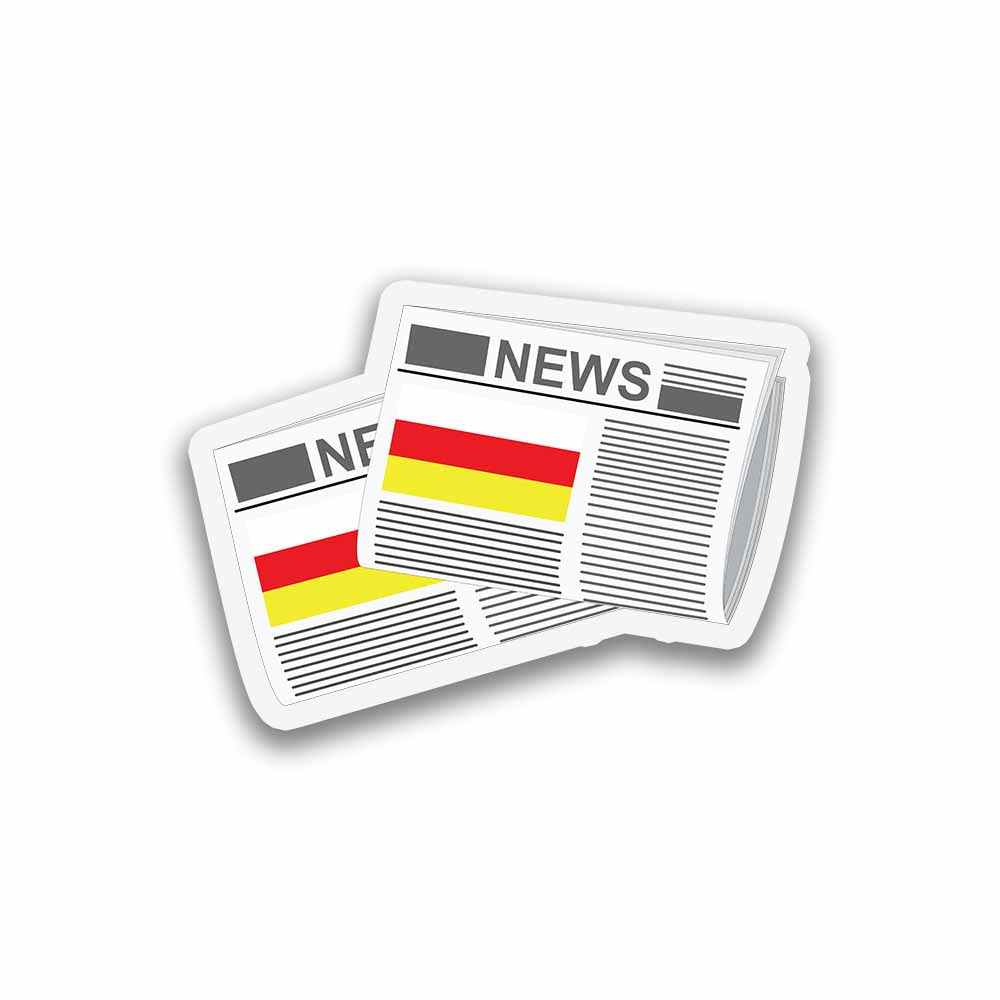 North Ossetia Newspapers Sticker