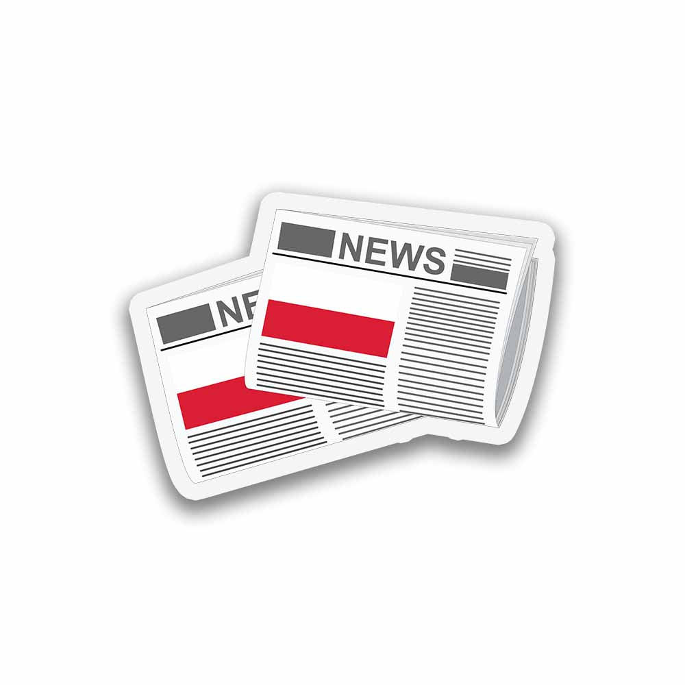Poland Newspapers Fridge Magnet