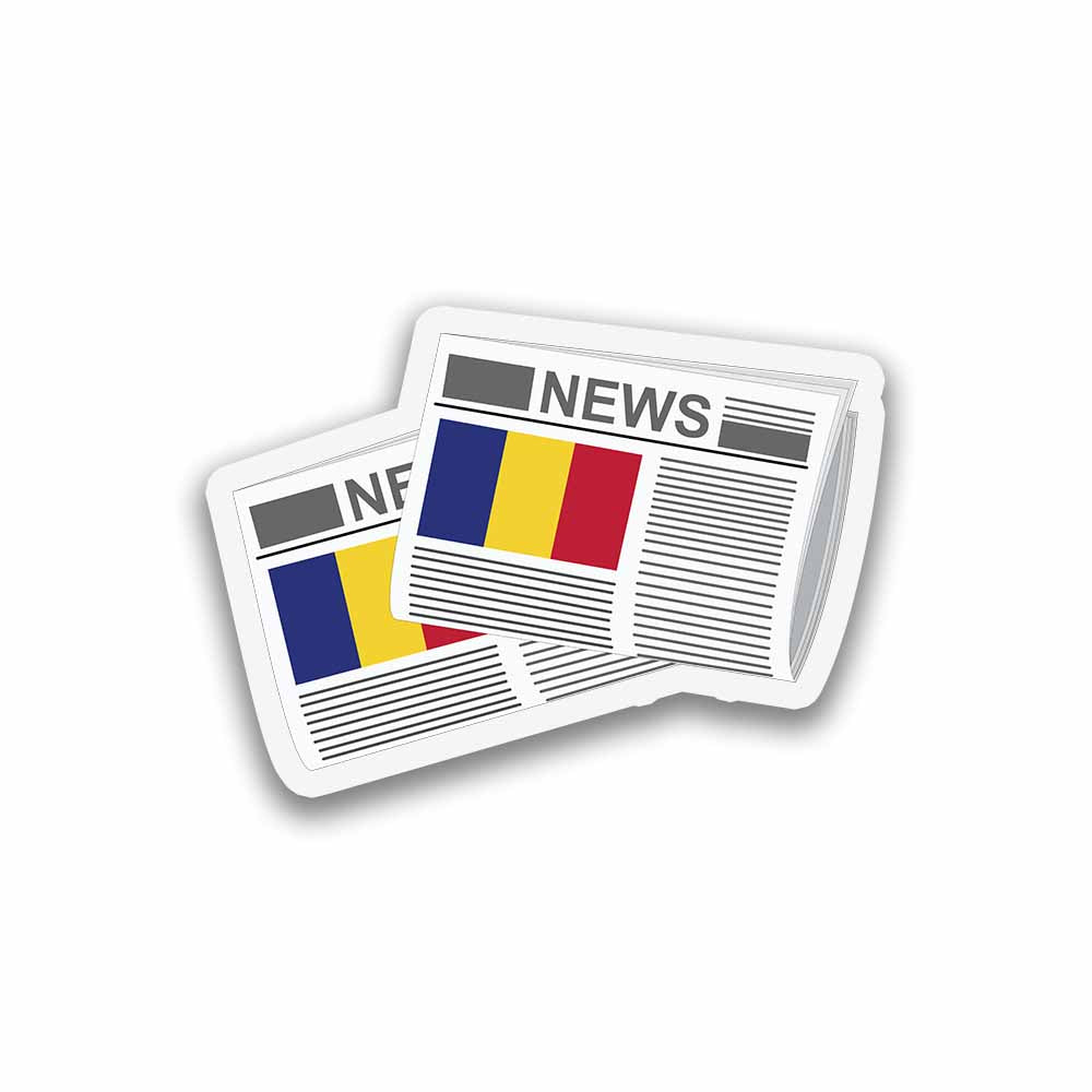 Romania Newspapers Fridge Magnet