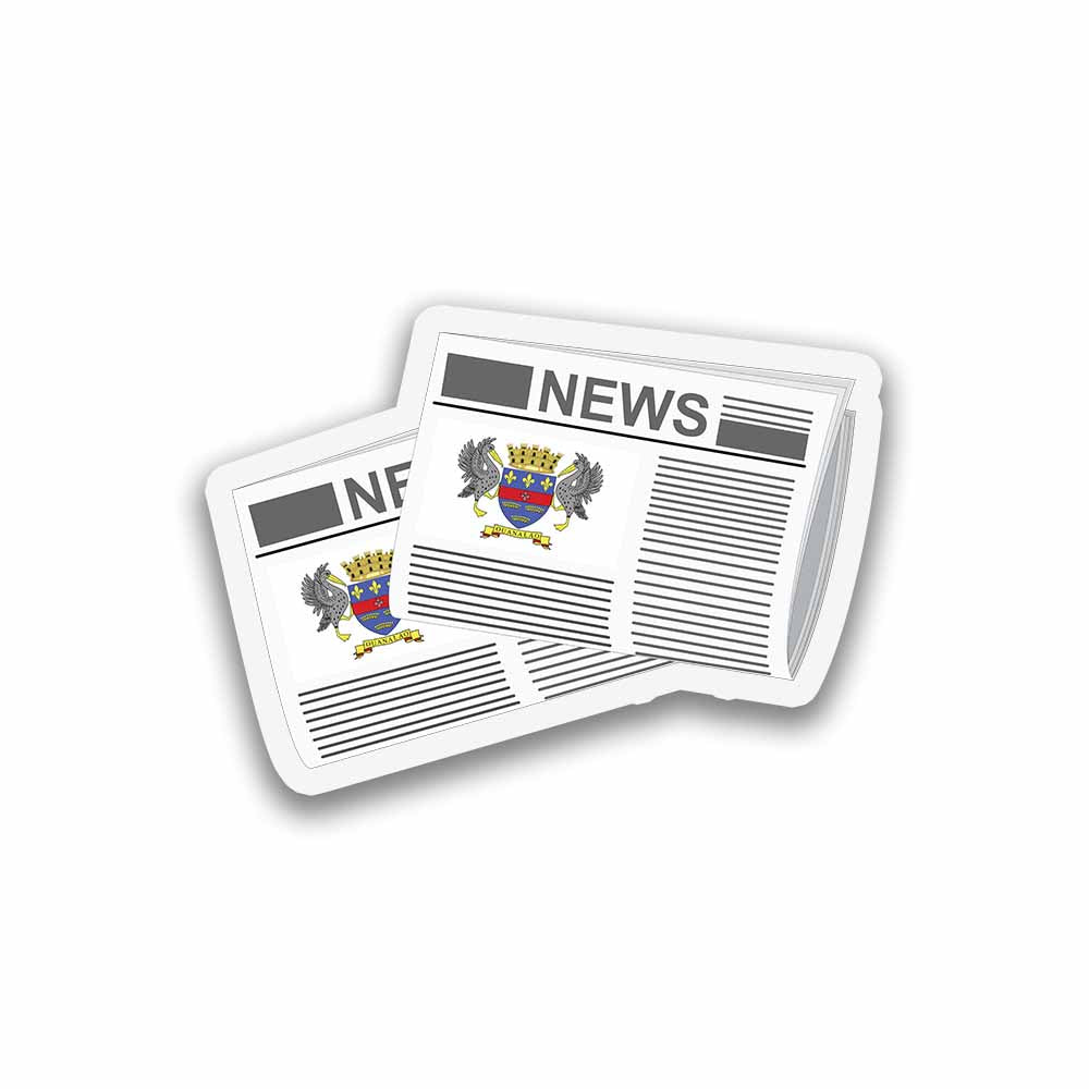 Saint Barthelemy Newspapers Magnet