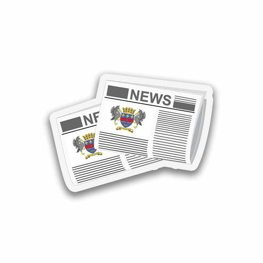 Saint Barthelemy Newspapers Fridge Magnet