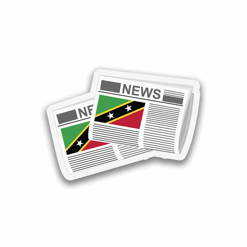 Saint Kitts and Nevis Newspapers Fridge Magnet