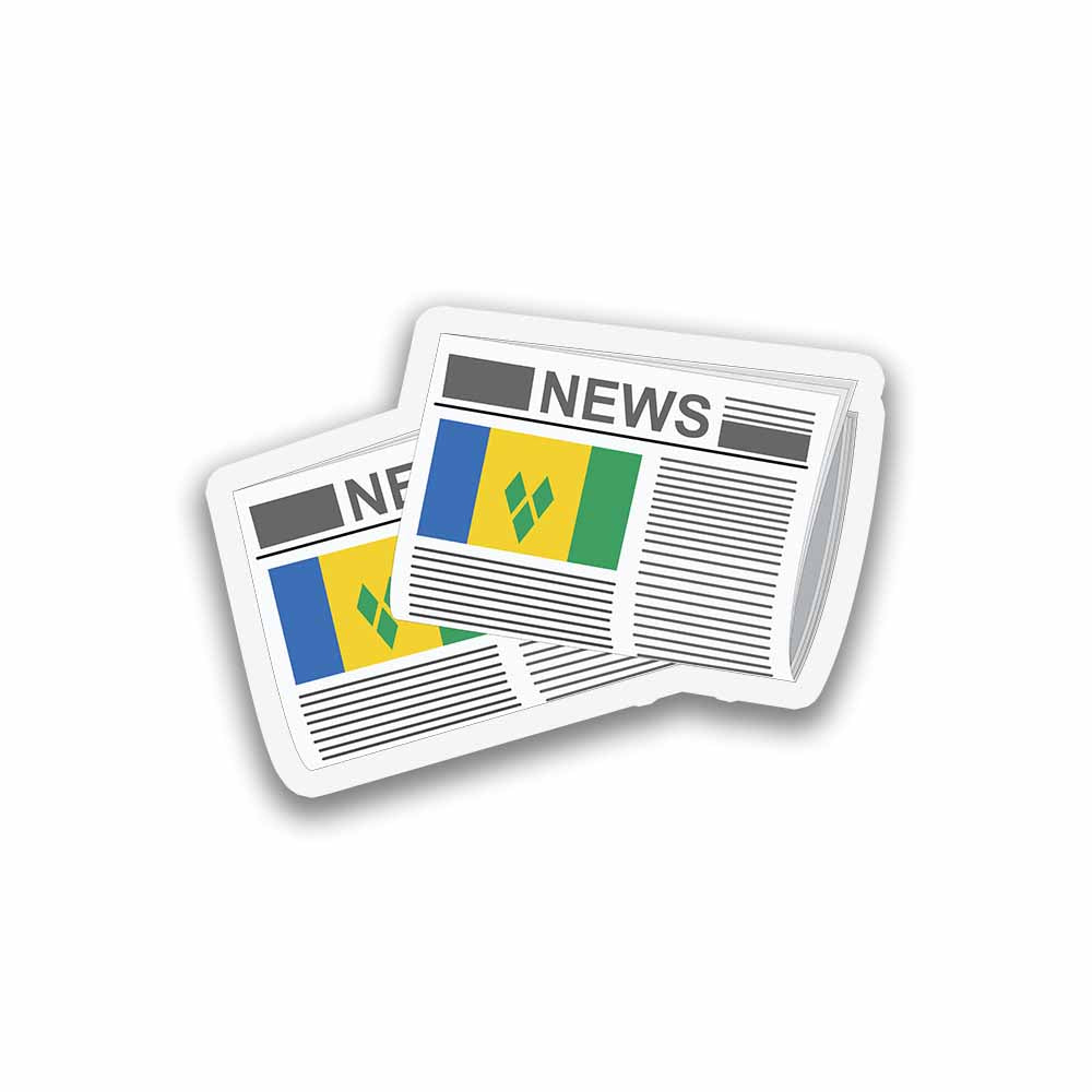 Saint Vincent and the Grenadines Newspapers Fridge Magnet