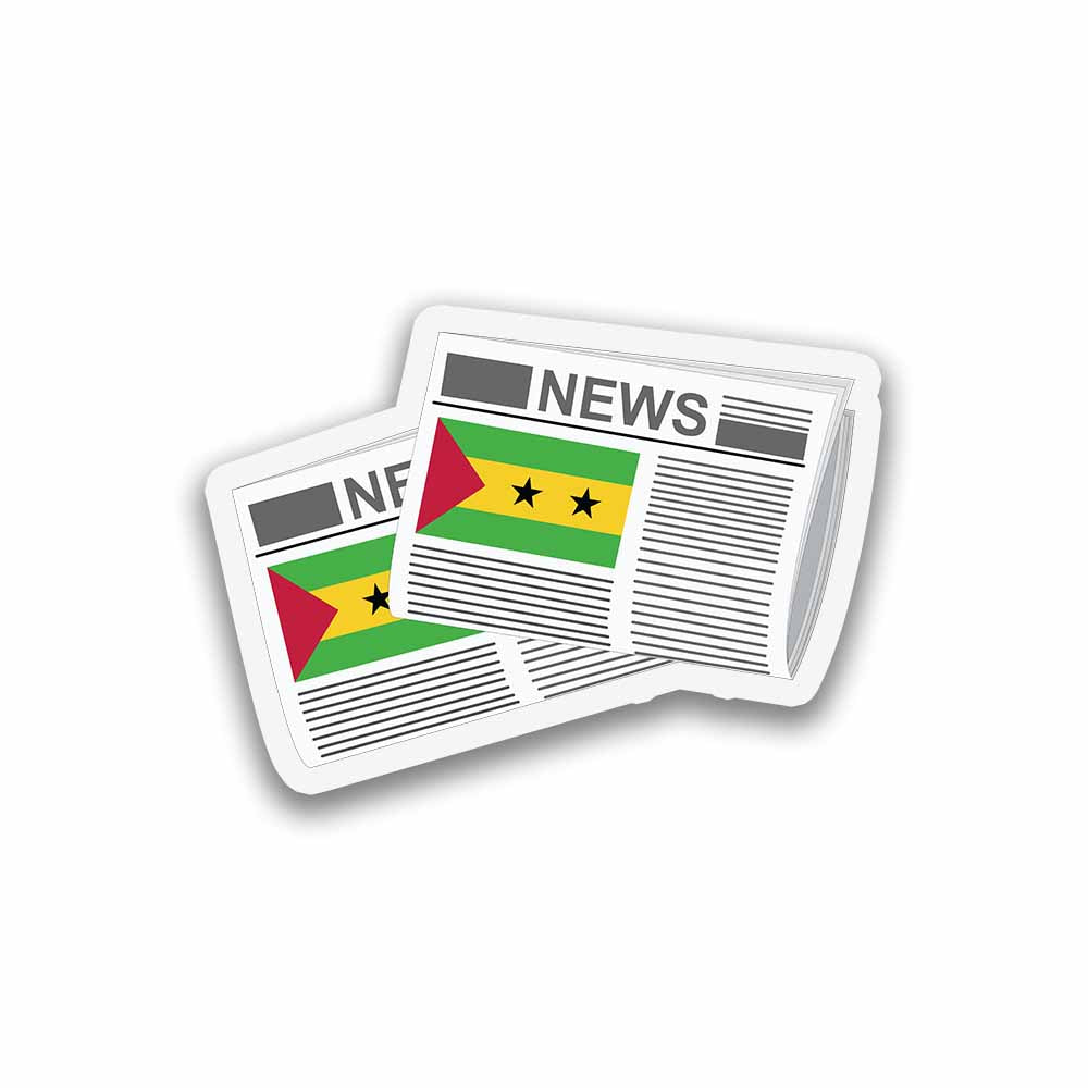 Sao Tome and Principe Newspapers Fridge Magnet