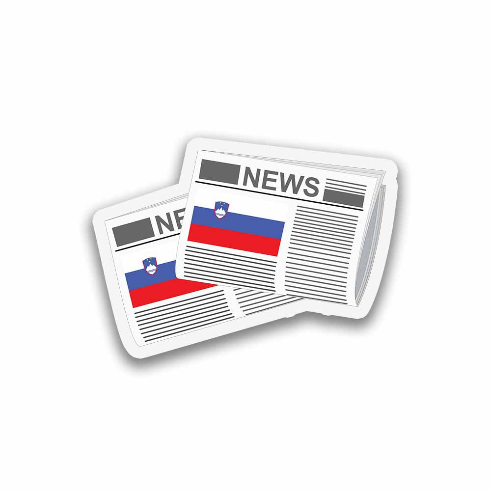 Slovenia Newspapers Sticker