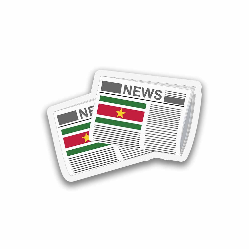 Suriname Newspapers Sticker