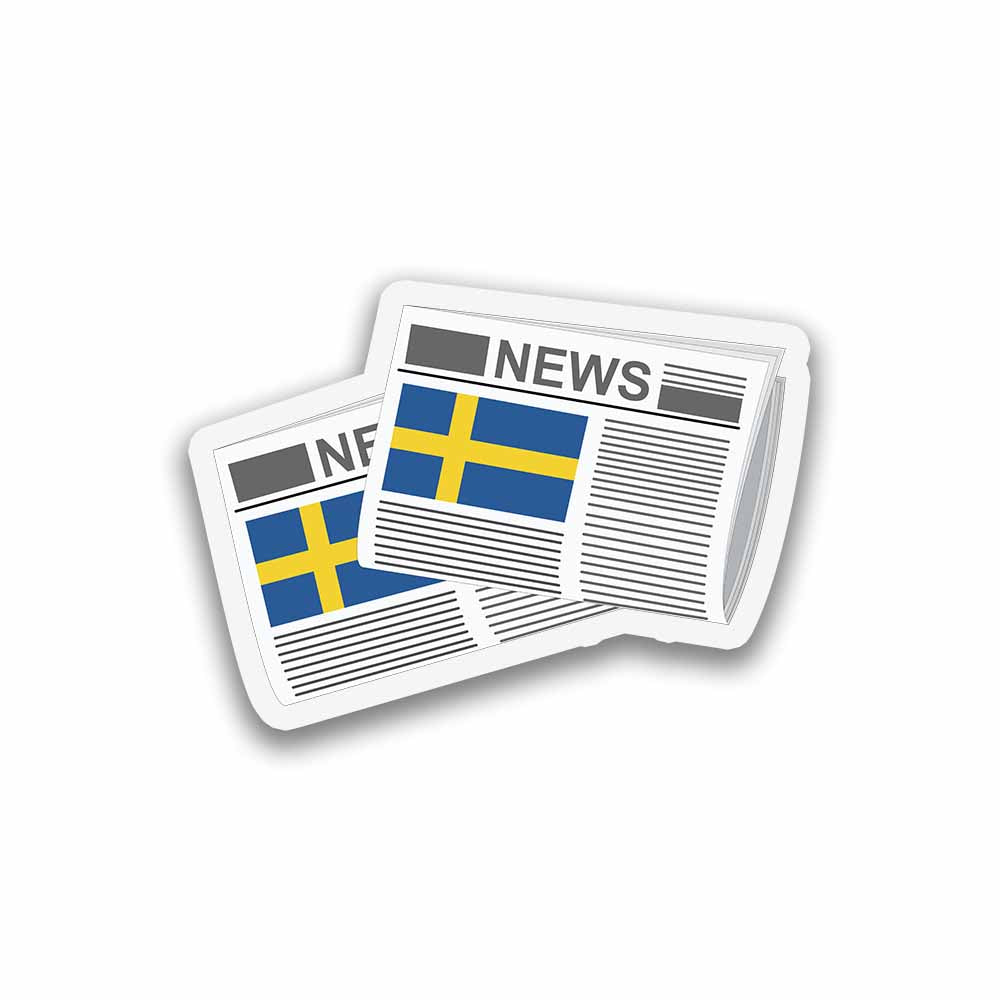 Sweden Newspapers Fridge Magnet