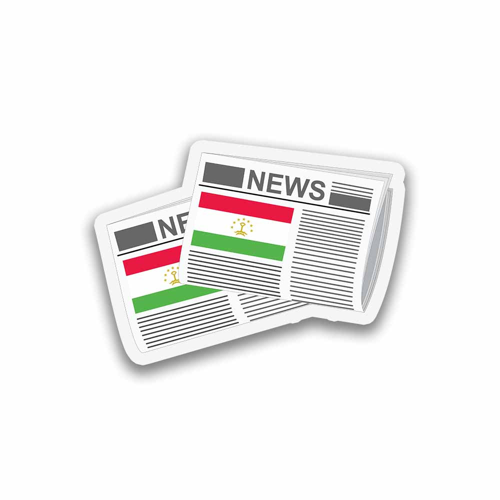 Tajikistan Newspapers Sticker