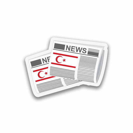 Turkish Republic of Northern Cyprus Newspapers Fridge Magnet