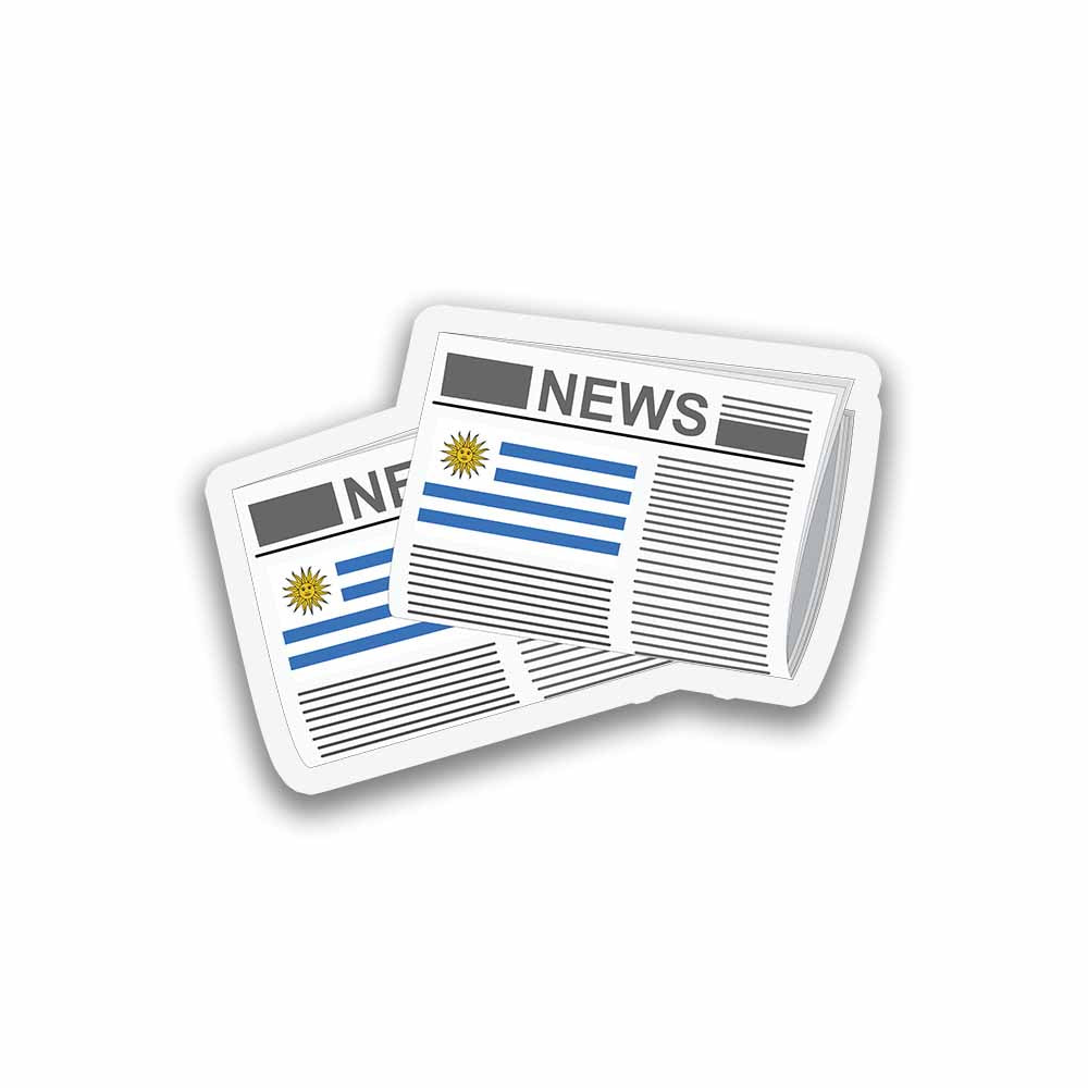 Uruguay Newspapers Fridge Magnet