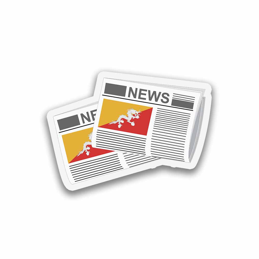 Bhutan Newspapers Fridge Magnet