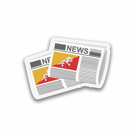 Bhutan Newspapers Fridge Magnet