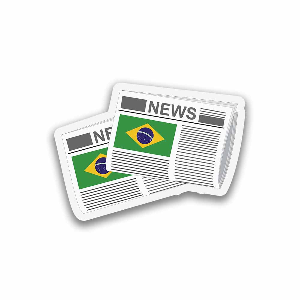 Brazil Newspapers Fridge Magnet