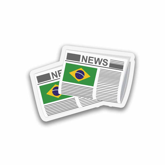 Brazil Newspapers Fridge Magnet