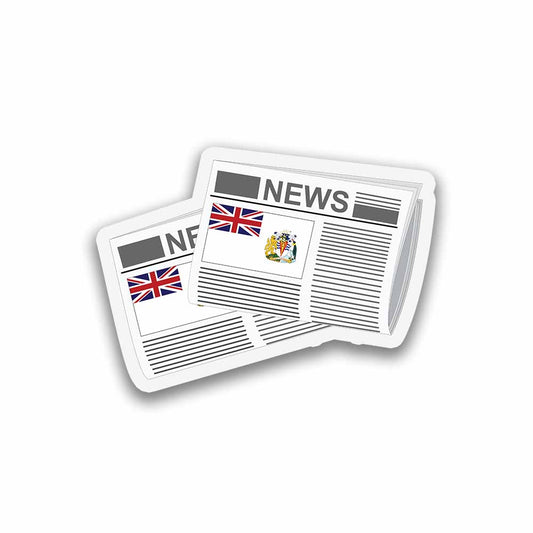 British Antarctic Territory Newspapers Sticker