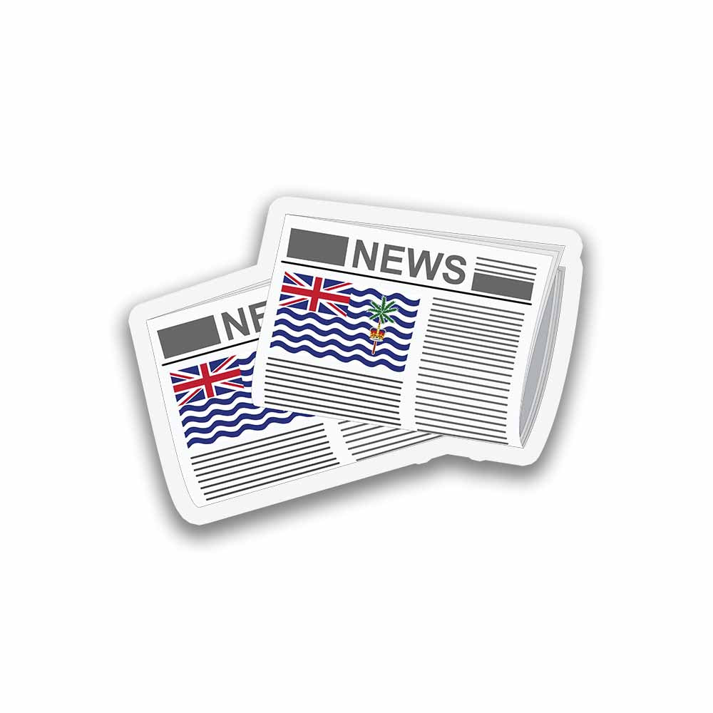 British Indian Ocean Territory Newspapers Sticker