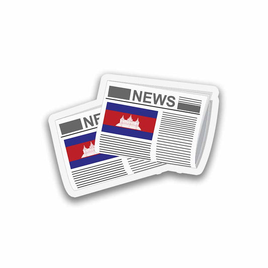 Cambodia Newspapers Fridge Magnet