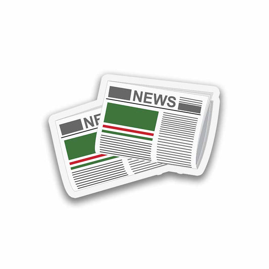 Chechen Republic of lchkeria Newspapers Sticker