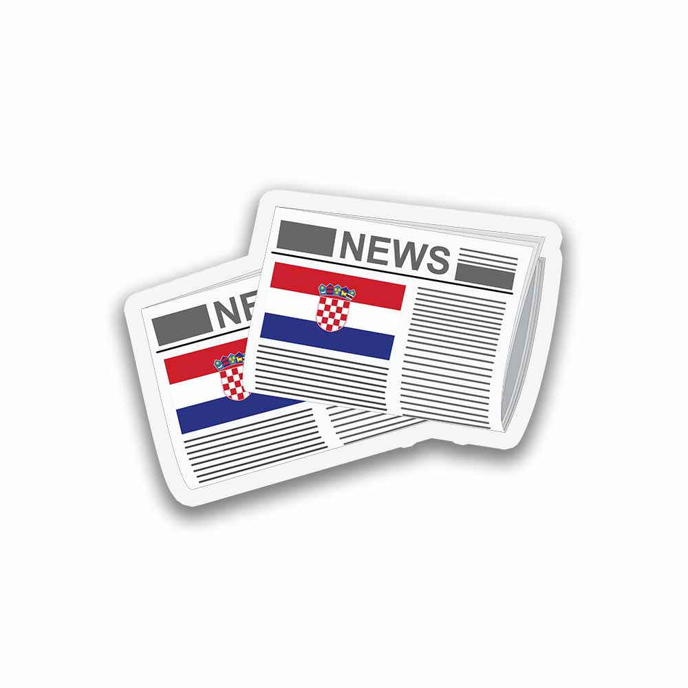 Croatia Newspapers Fridge Magnet