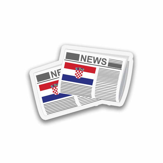 Croatia Newspapers Fridge Magnet