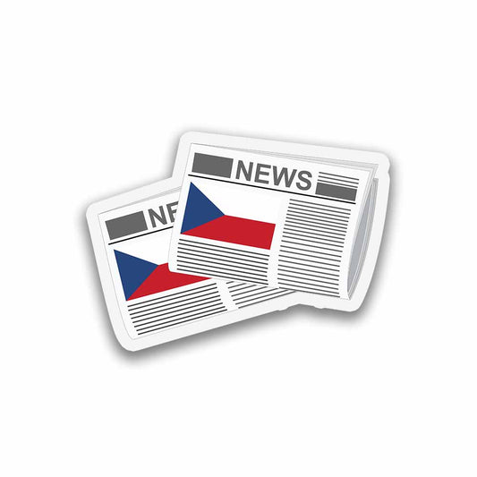 Czech Republic Newspapers Fridge Magnet
